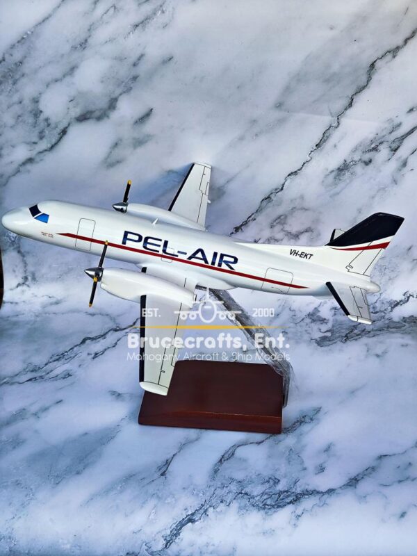 Model of Saab 340A Pel-air Aircraft with detailed craftsmanship.